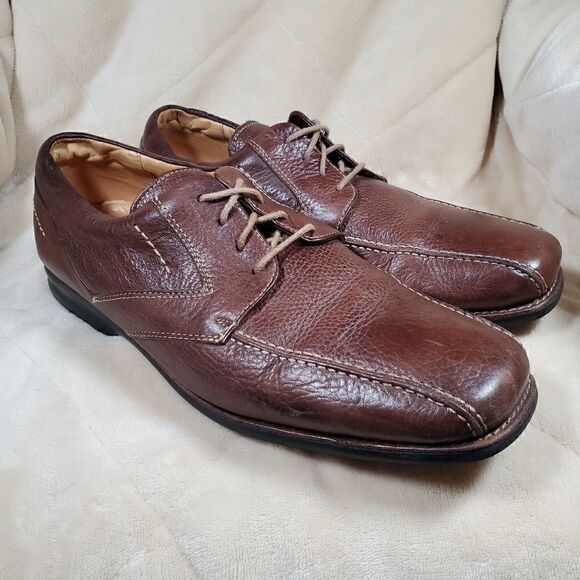 Vintage Florsheim Brown Leather Mens Oxford Shoes. Square toe. Size 13 M main image 9